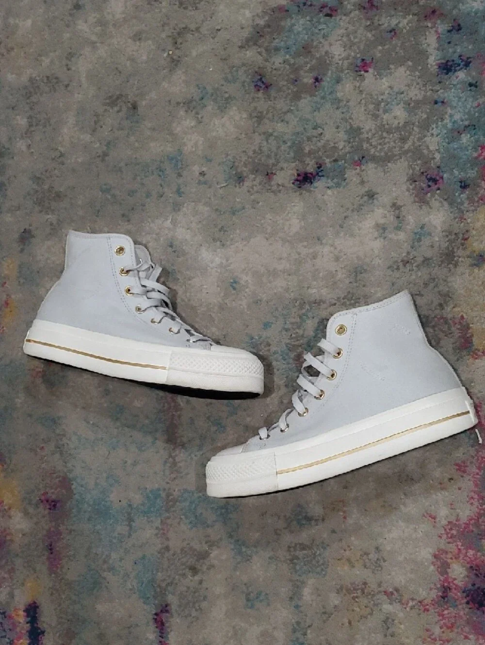 Converse Chuck Taylor All Star Lift Platform High Top Sneakers in Barely Gray - Picture 6 of 11